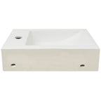 vidaXL Waschbecken Rechteckig mit Hahnloch Keramik Weiß 46x25,5x12 cm