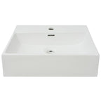 vidaXL Waschbecken mit Hahnloch Keramik Weiß 51,5x38,5x15 cm