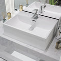 vidaXL Waschbecken mit Hahnloch Keramik Weiß 51,5x38,5x15 cm