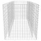 vidaXL Gabionen-Hochbeet Stahl 180×90×100 cm Silbern