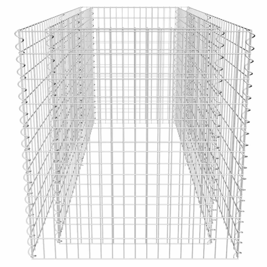 vidaXL Gabionen-Hochbeet Stahl 180×90×100 cm Silbern