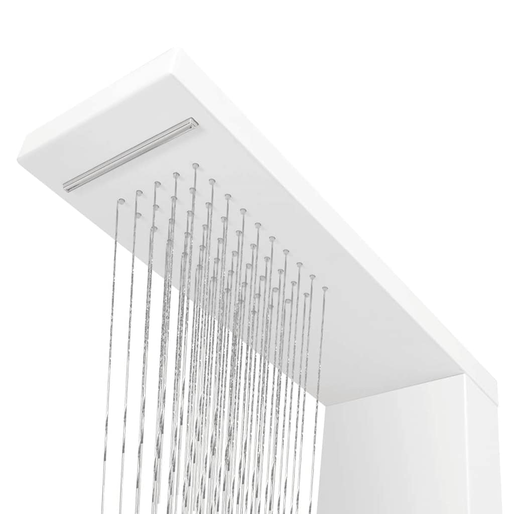 vidaXL Duschpaneel-System Aluminium Mattweiß