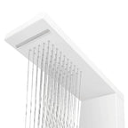 vidaXL Duschpaneel-System Aluminium Mattweiß