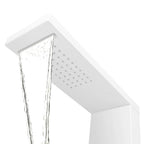 vidaXL Duschpaneel-System Aluminium Mattweiß
