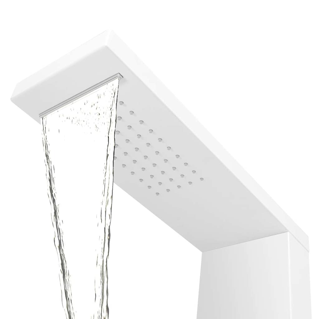 vidaXL Duschpaneel-System Aluminium Mattweiß