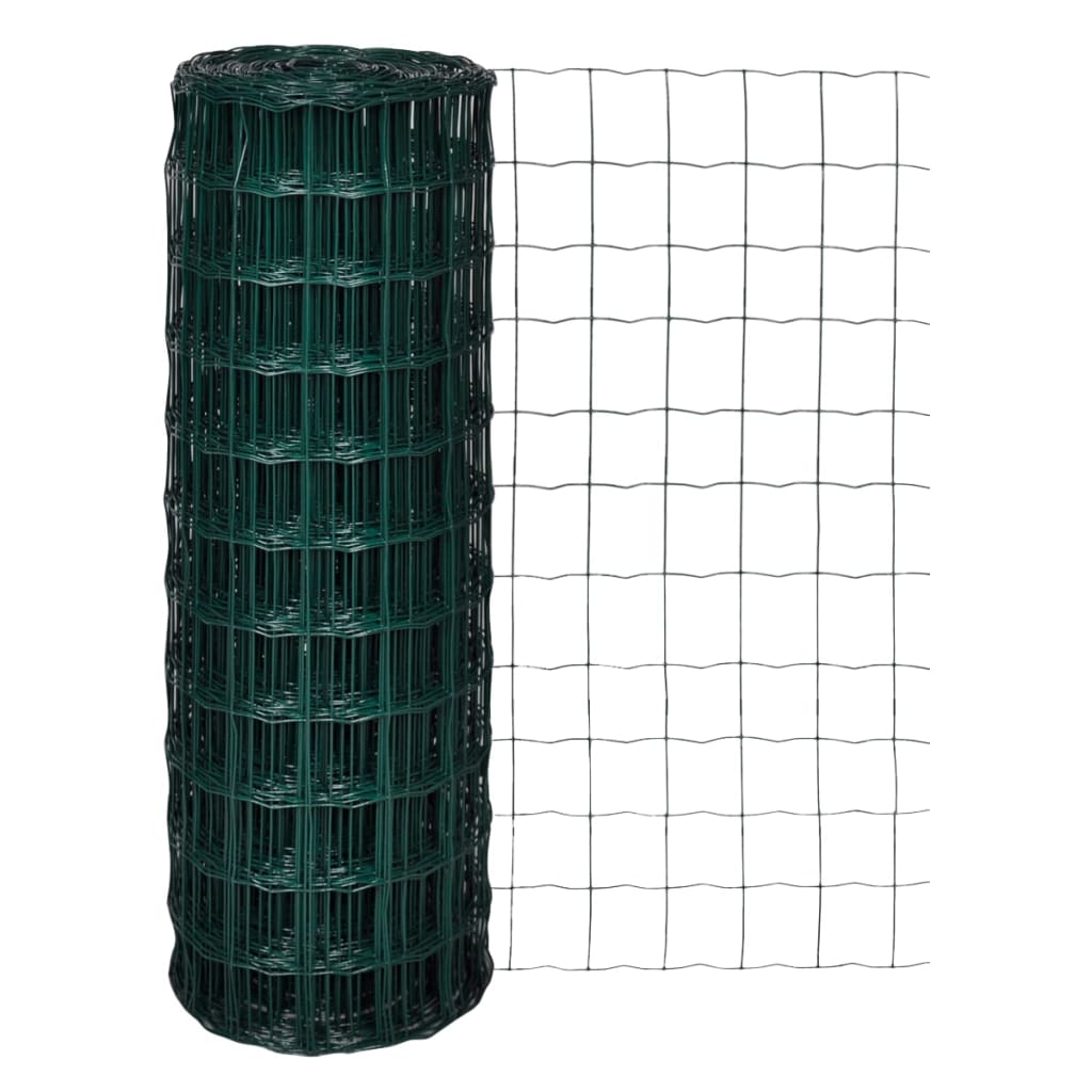 vidaXL Eurozaun Stahl 10x0,8 m Grün