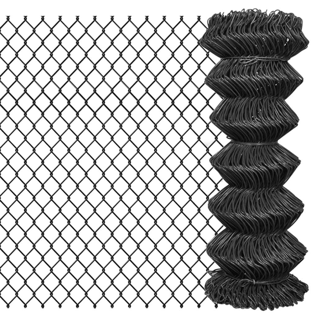 vidaXL Maschendrahtzaun Stahl 0,8x15 m Grün