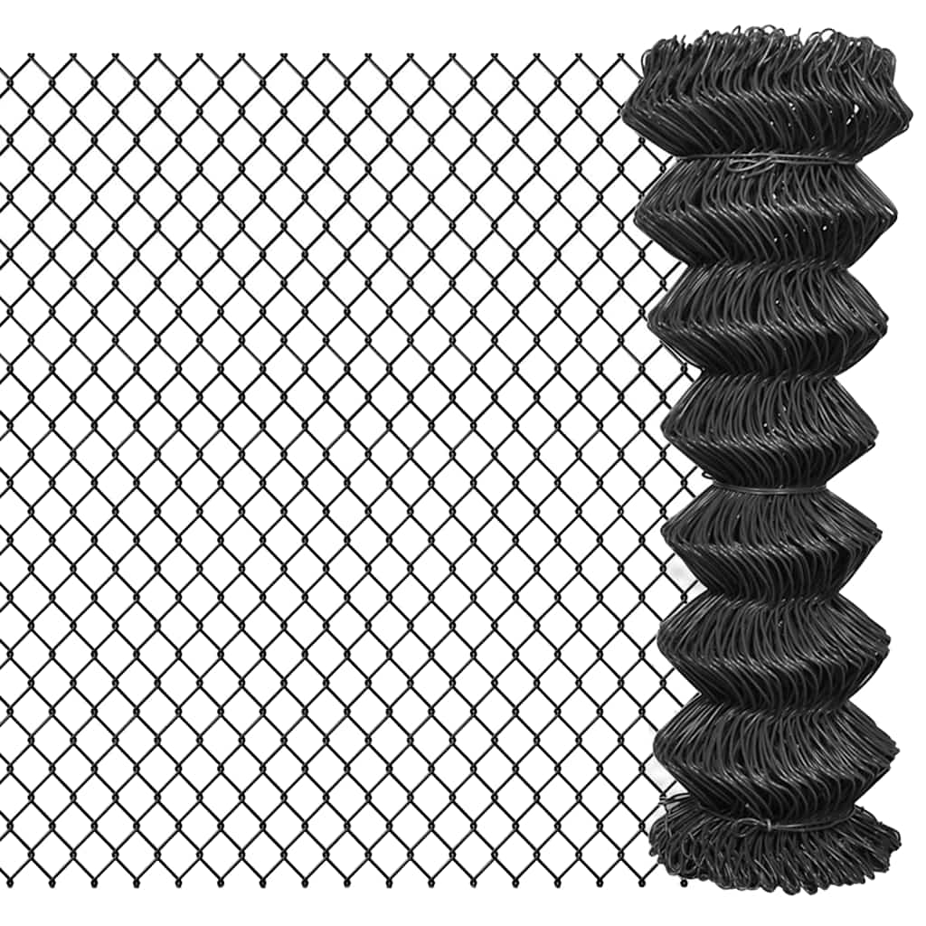 vidaXL Maschendrahtzaun Stahl 0,8x15 m Grün