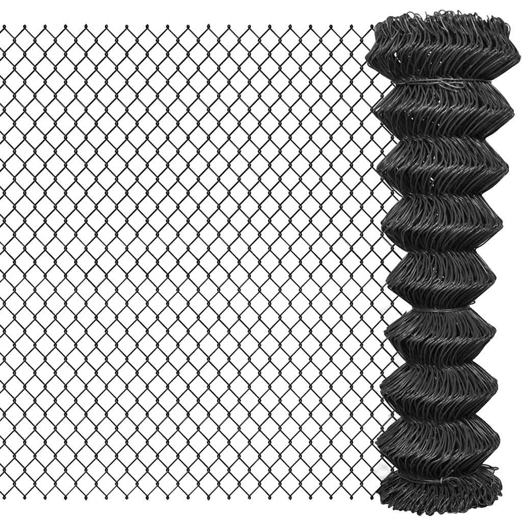 vidaXL Maschendrahtzaun Stahl 0,8x15 m Grün