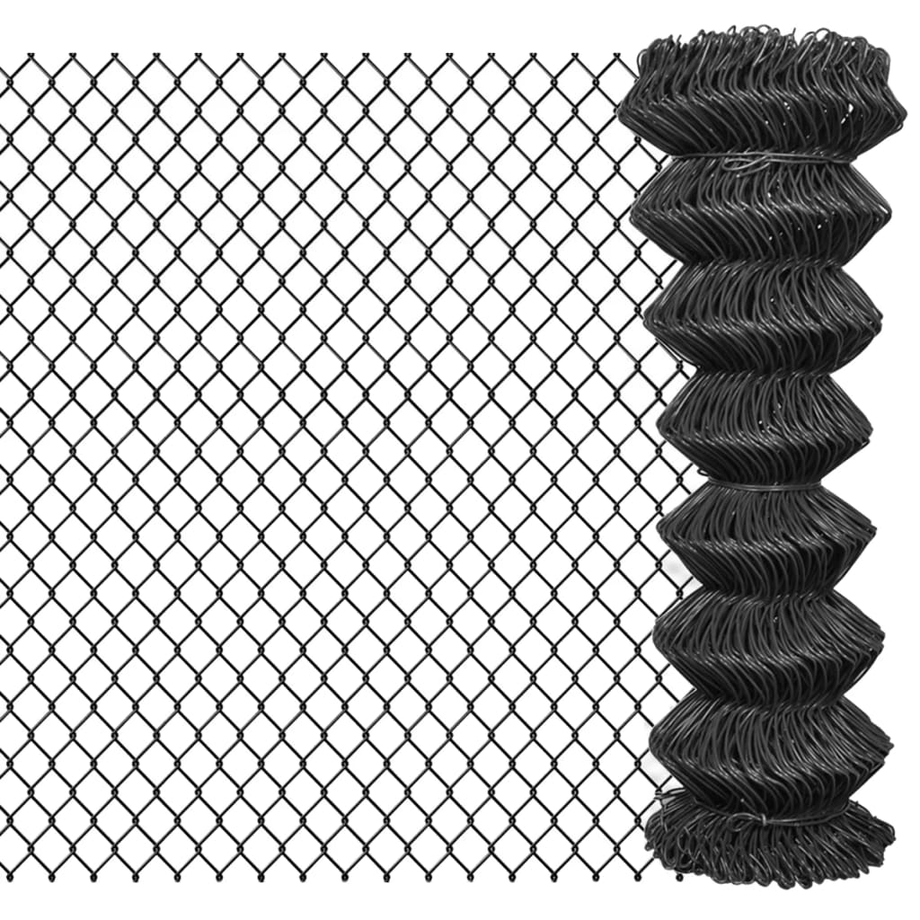 vidaXL Maschendrahtzaun Stahl 0,8x15 m Grün