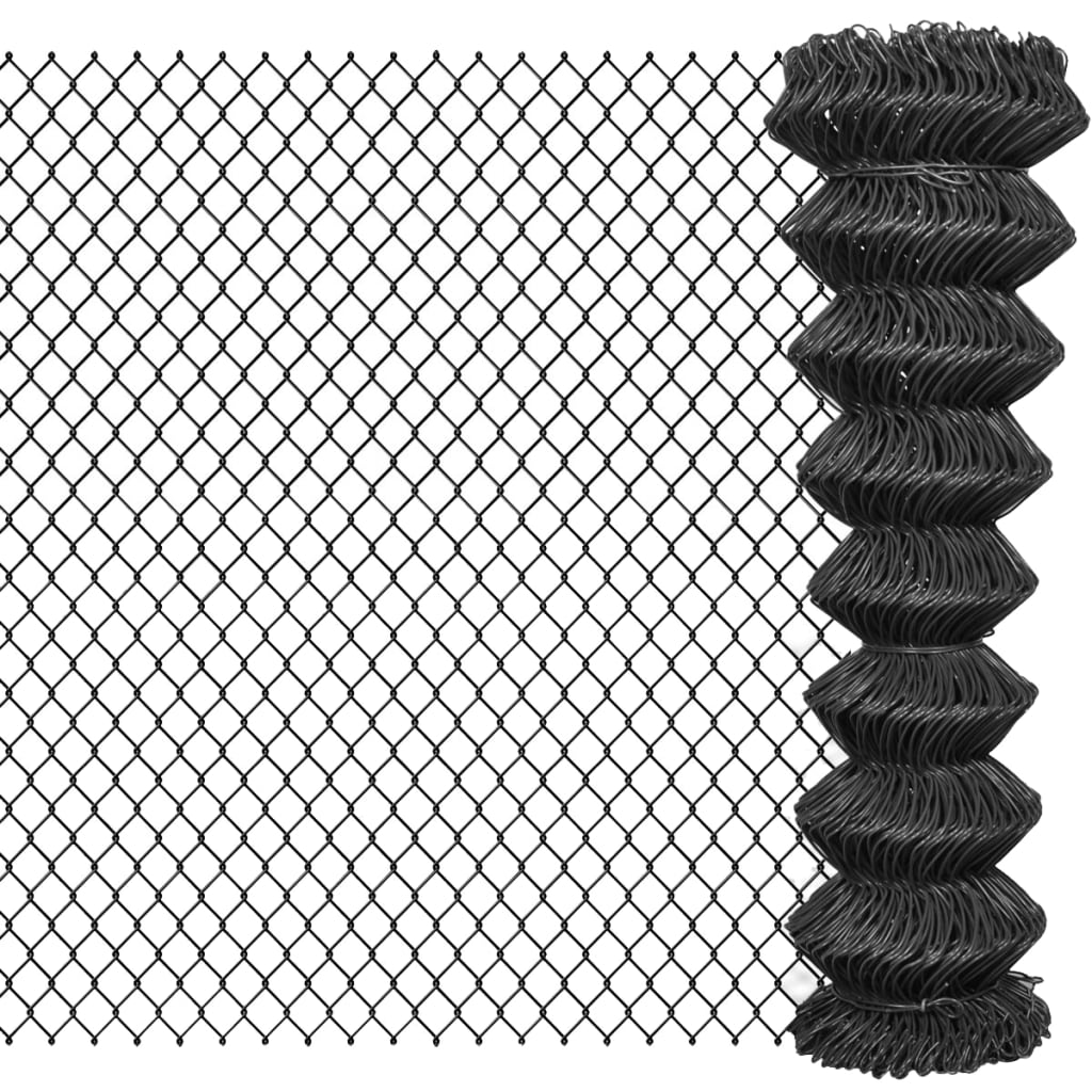 vidaXL Maschendrahtzaun Stahl 0,8x15 m Grün