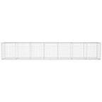 vidaXL Gabionenwand mit Abdeckung Verzinkter Stahl 600x50x100 cm