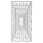 vidaXL Gabionenwand mit Abdeckung Verzinkter Stahl 600x50x100 cm