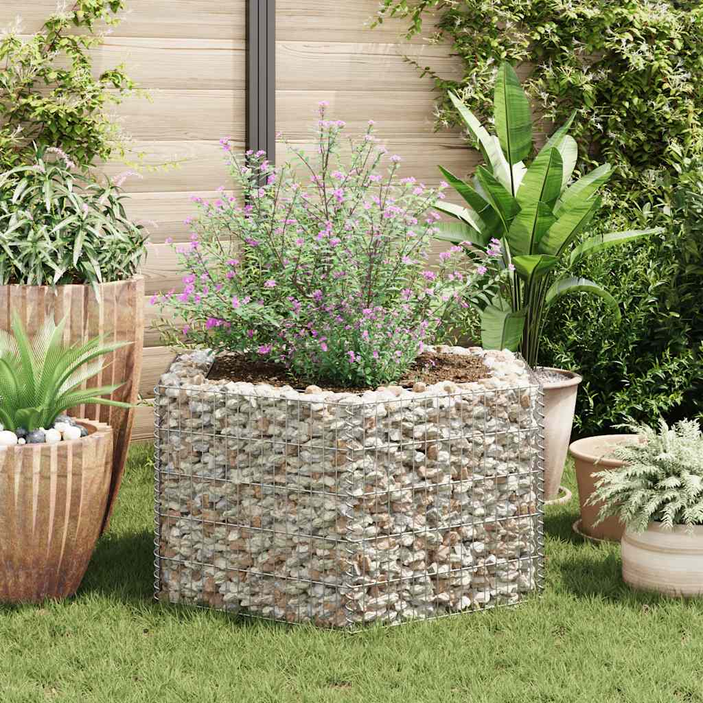 vidaXL Sechseckiges Gabionen-Hochbeet 100×90×50 cm