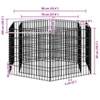 vidaXL Sechseckiges Gabionen-Hochbeet 100×90×50 cm