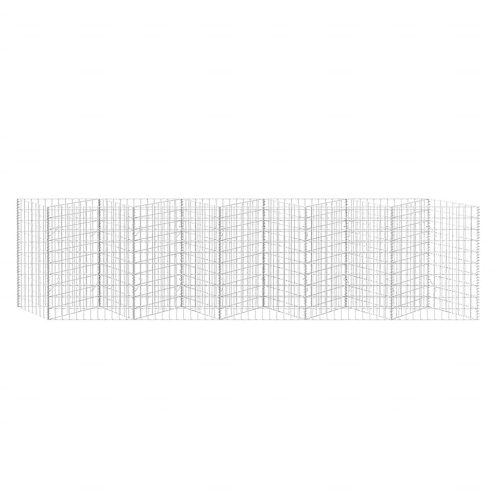 vidaXL Gabionenkorb Pflanzkasten Gemüse-Hochbeet Stahl 300×30×100 cm