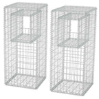 vidaXL Gabionenkorb Pfosten/Pflanzkasten 2 Stk. Stahl 50×50×120 cm