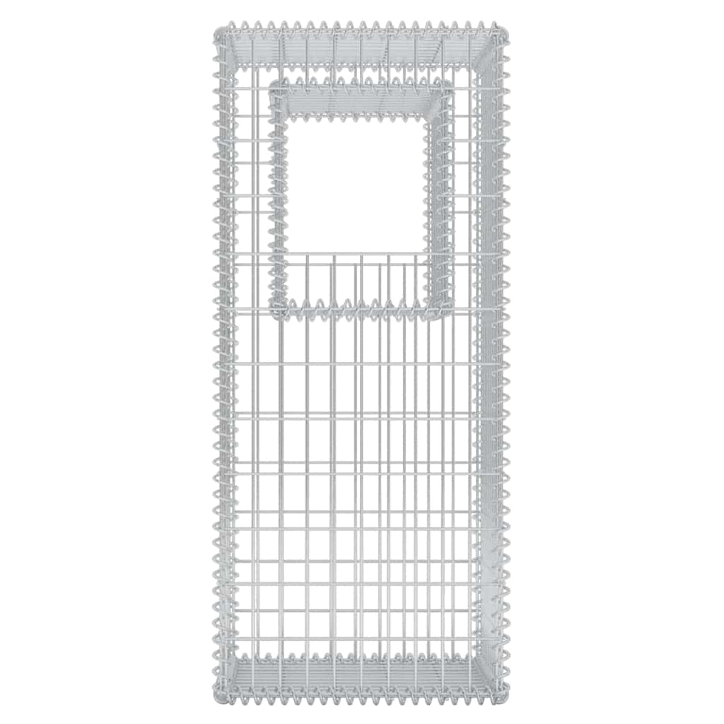 vidaXL Gabionenkorb Pfosten/Pflanzkasten 2 Stk. Stahl 50×50×120 cm