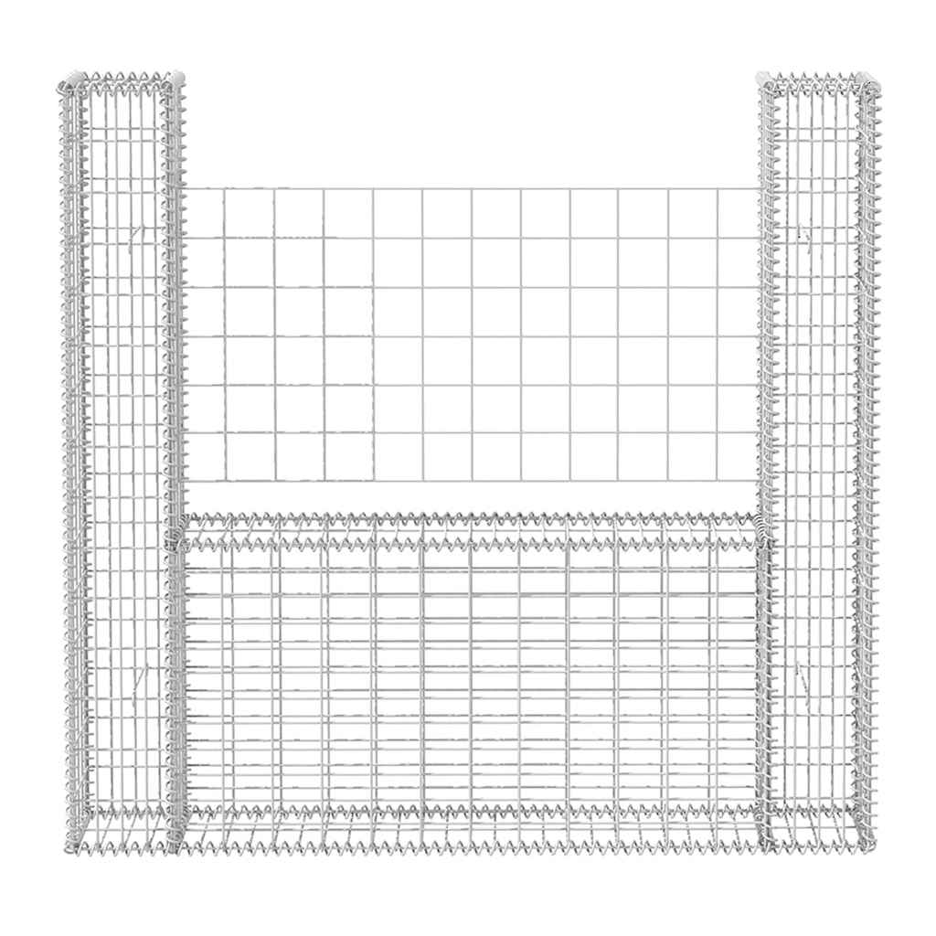 vidaXL Gabionenkorb U-Form Stahl 160×20×150 cm