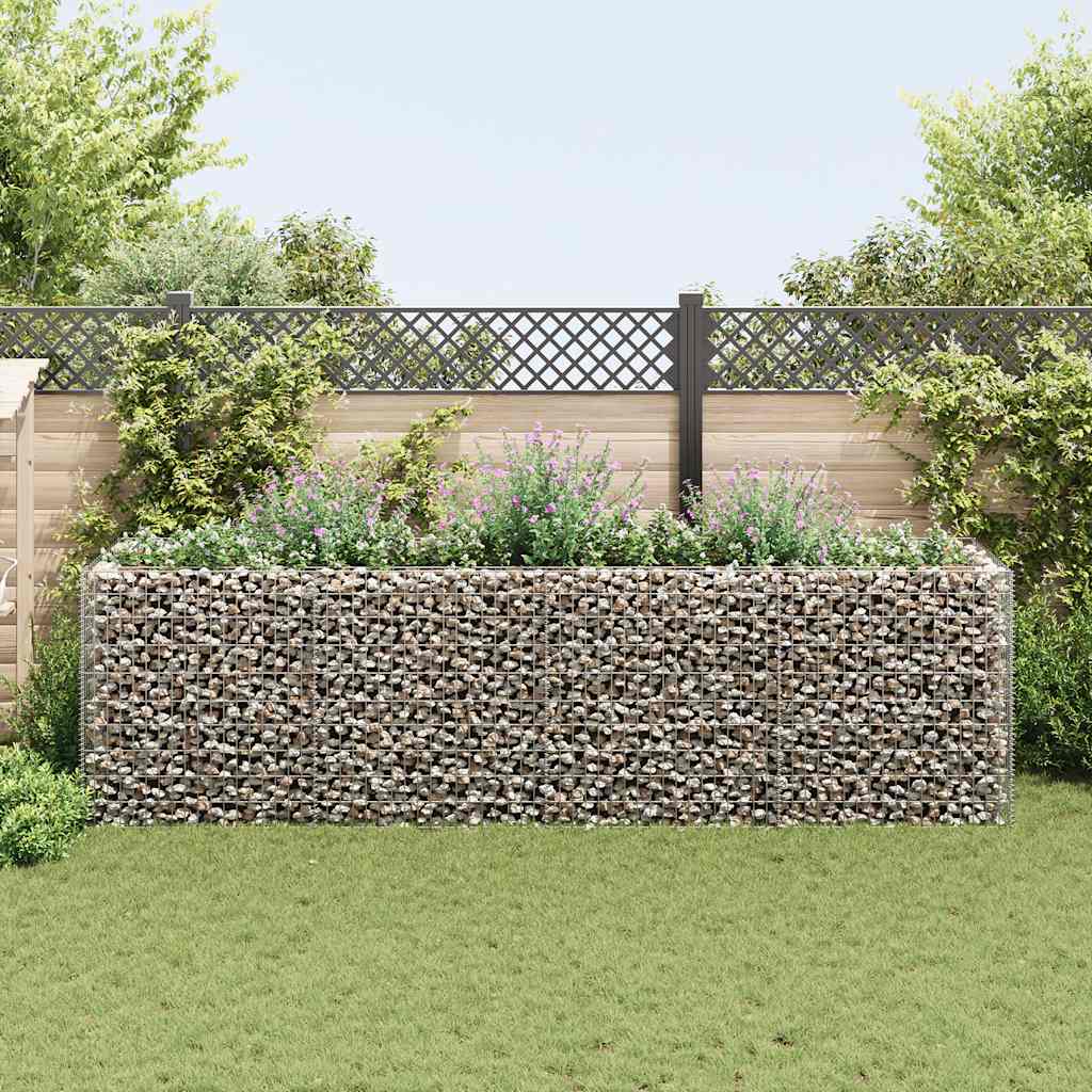 vidaXL Gabionen-Hochbeet Stahl 360×90×100 cm