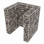 vidaXL Gabionen-Mülltonnenverkleidung für 1 Tonne Stahl 110x100x120cm