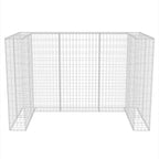 vidaXL Gabionen-Mülltonnenverkleidung für 2 Tonnen Stahl 180x100x120cm