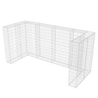vidaXL Gabionen-Mülltonnenverkleidung für 3 Tonnen Stahl 250x100x120cm