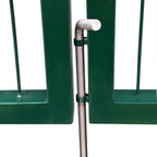 vidaXL Gartentor mit Pfosten 350x100 cm Stahl Grün
