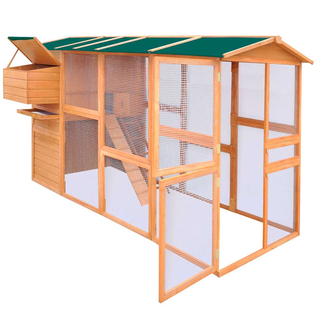 vidaXL Hühnerstall Holz 295x163x170 cm