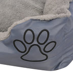 vidaXL Hundebett mit gepolstertem Kissen Größe S Grau