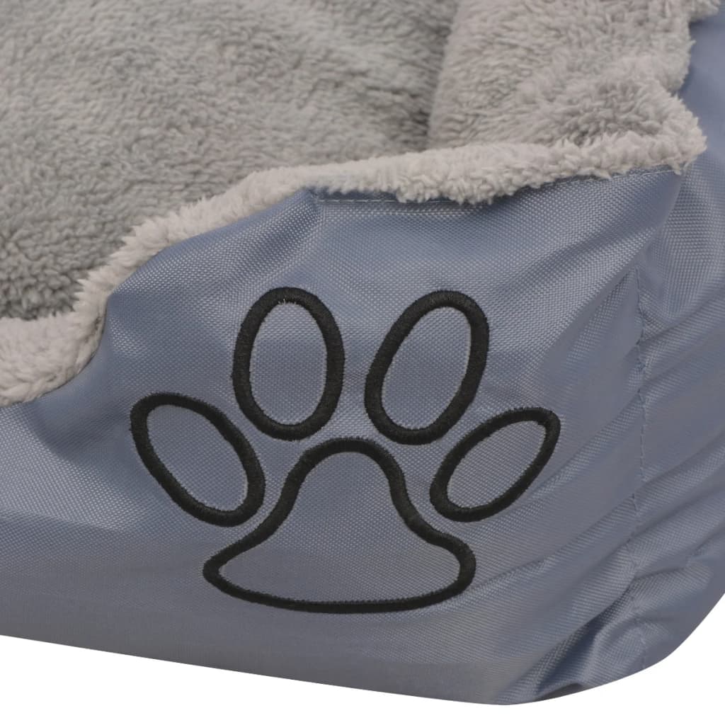 vidaXL Hundebett mit gepolstertem Kissen Größe S Grau