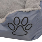 vidaXL Hundebett mit gepolstertem Kissen Größe XXL Grau