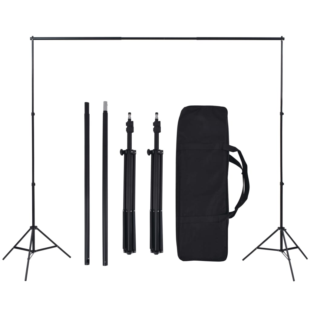 vidaXL Fotostudio-Set mit 5 farbigen Hintergründen und einstellbarer Aufhängung