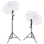 vidaXL Fotostudio-Set: 5 Bunte Hintergründe & 2 Schirme