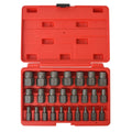 vidaXL 25-tlg. Vielzahn-Schraubenausdreher-Set Stahl