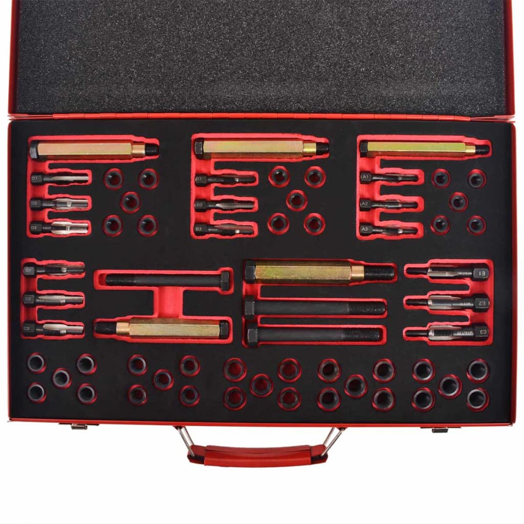 vidaXL Glühkerzengewinde-Reparaturset 63-tlg. M8 M9 M10 M12