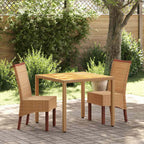 vidaXL Esszimmerstühle 2 Stk. Braun Natürliches Rattan