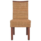 vidaXL Esszimmerstühle 2 Stk. Braun Natürliches Rattan