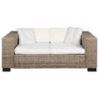 vidaXL 2-Sitzer Sofa Echtes Rattan