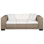 vidaXL 3-Sitzer Sofa Echtes Rattan