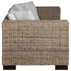 vidaXL 3-Sitzer Sofa Echtes Rattan