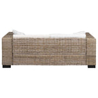 vidaXL 3-Sitzer Sofa Echtes Rattan