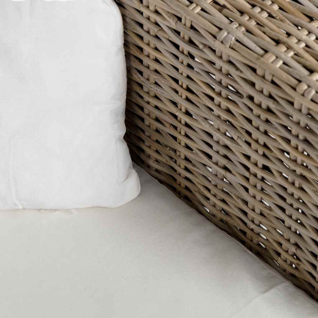 vidaXL 3-Sitzer Sofa Echtes Rattan