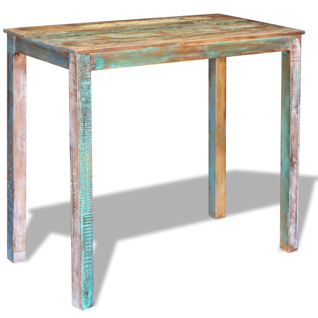 vidaXL Bartisch Altholz Massiv 115x60x107 cm