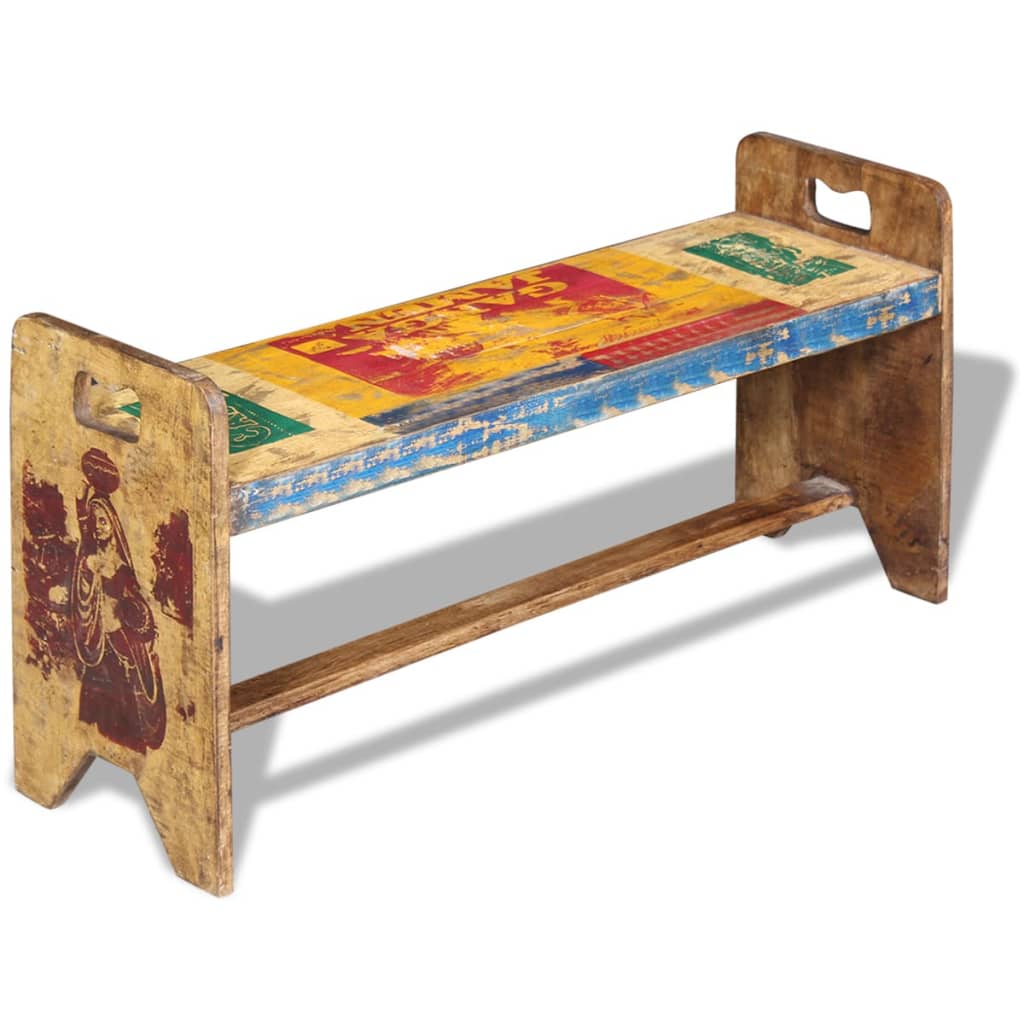 vidaXL Sitzbank Cola Altholz 100x30x50 cm