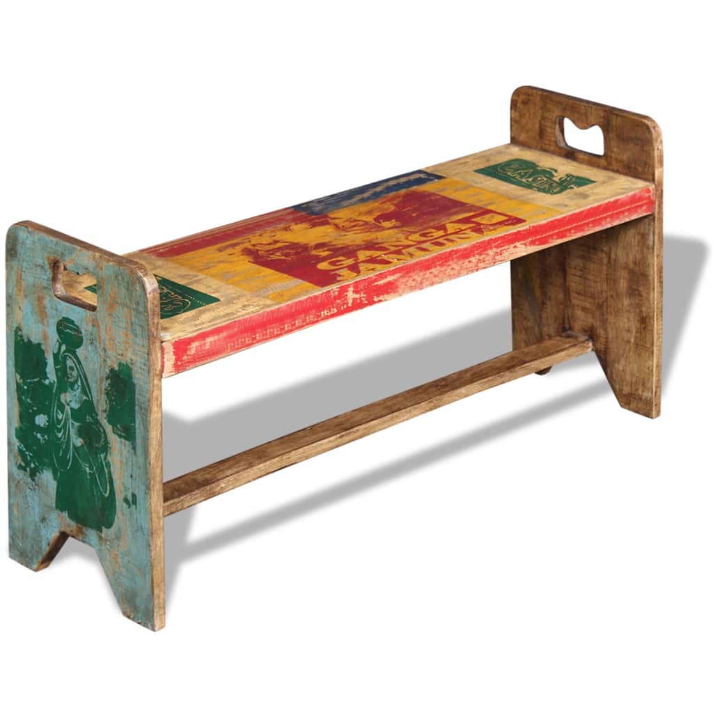 vidaXL Sitzbank Cola Altholz 100x30x50 cm