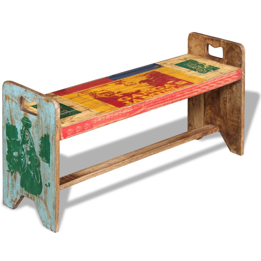 vidaXL Sitzbank Cola Altholz 100x30x50 cm