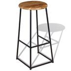 vidaXL Barhocker 2 Stk. Massivholz Teak