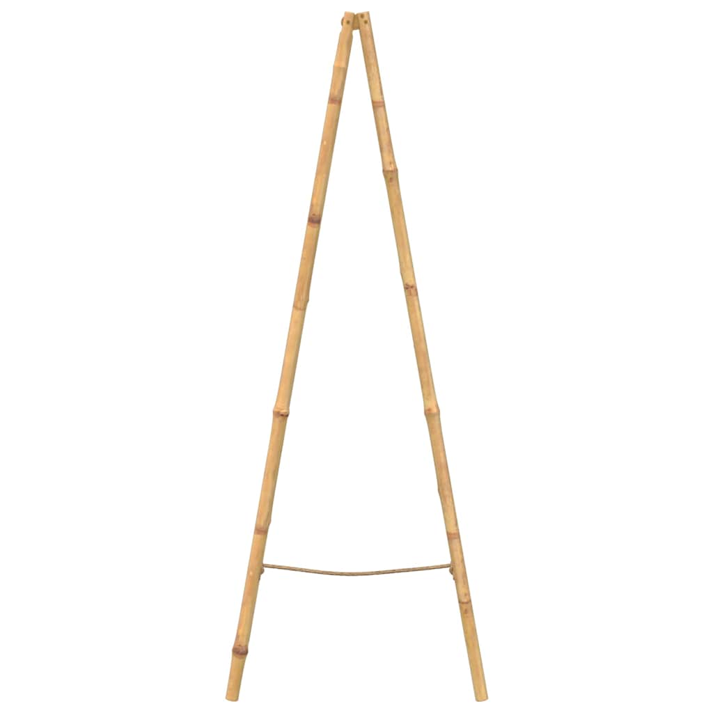 vidaXL Doppel-Handtuchleiter mit fünf Bambussprossen 50 x 160 cm