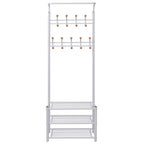 vidaXL Garderobe mit Schuhablage 68×32×182,5 cm Schwarz